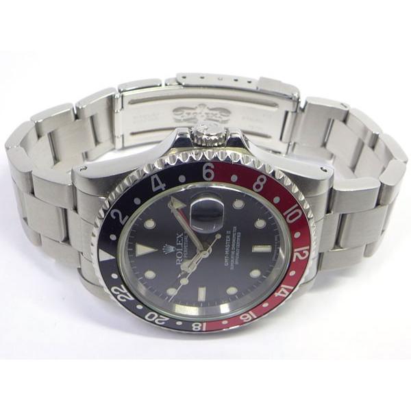 ロレックス GMTマスター2 Ref 16710 T番 赤黒ベゼル ブラック文字盤 メンズ腕時計｜junglejungle｜02