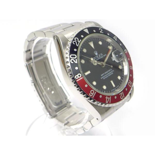 ロレックス GMTマスター2 Ref 16710 T番 赤黒ベゼル ブラック文字盤 メンズ腕時計｜junglejungle｜05