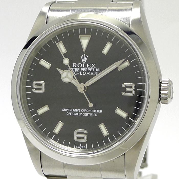 ROLEX エクスプローラー1 自動巻き SS ブラック文字盤 A番 14270  