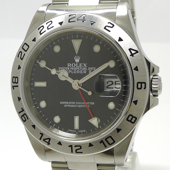 ROLEX エクスプローラー2 自動巻き SS ブラック文字盤 A番 16570  