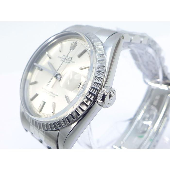 ロレックス デイトジャスト SS Ref 1601-3 2番 メンズ腕時計 自動巻き シルバー文字盤 アンティーク｜junglejungle｜03
