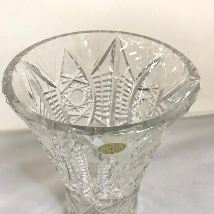 ボヘミア 花瓶   25.5㌢ ボヘミア 500PKカット フラワーベース 25.5cm 80756-PK-255