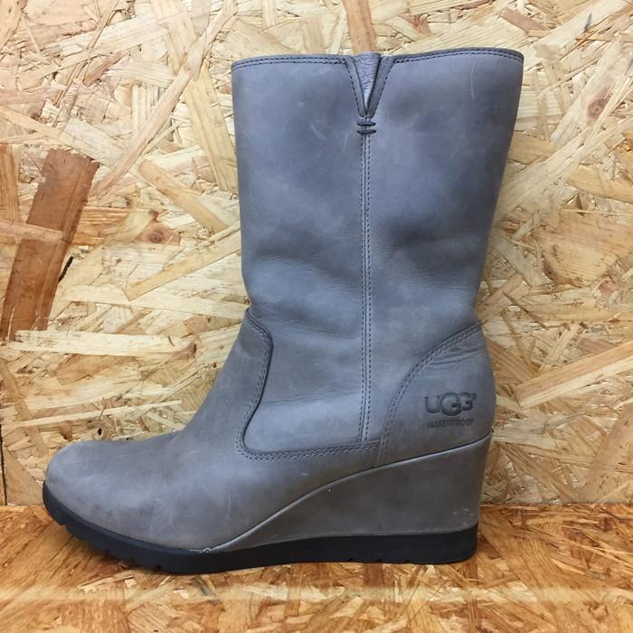 UGG Australia アグ ヒールブーツ ムートン グレー 1012528 24cm UGG Australia アグ ヒールブーツ ムートン グレー 1012528 24cm