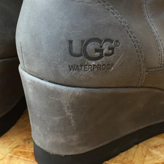 UGG Australia アグ ヒールブーツ ムートン グレー 1012528 24cm UGG Australia アグ ヒールブーツ ムートン グレー 1012528 24cm