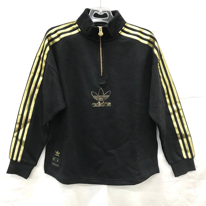 Adidas ジャージ クォータージップ スウェット ブラック GK1726 Adidas ジャージ クォータージップ スウェット ブラック GK1726