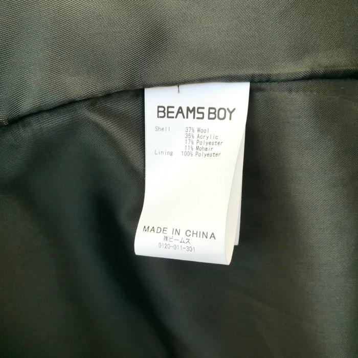 BEAMS 【中古】BEAMS BOY mac&co ノーカラーコート チェック BEAMS 【中古】BEAMS BOY mac&co ノーカラーコート チェック