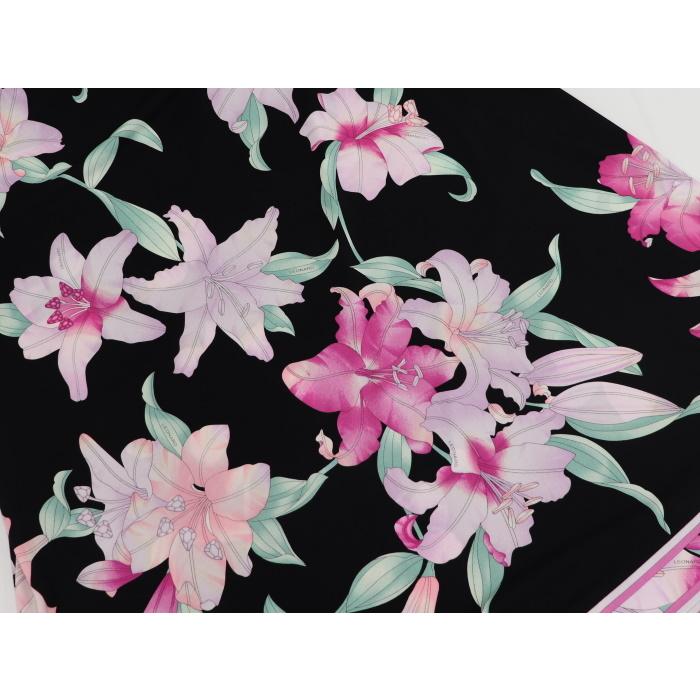 レオナールサイズ40 フラワープリント スリーブレス ワンピース