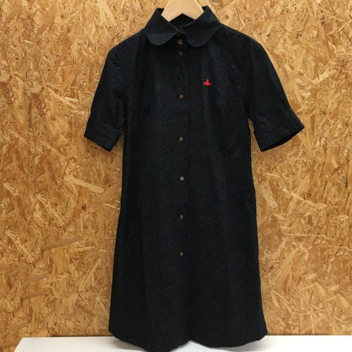 中古 ヴィヴィアンウエストウッド レッドレーベル シャツワンピース ブラック 綿100 表記サイズ1 Jggi ジャングルジャングル 通販 Yahoo ショッピング