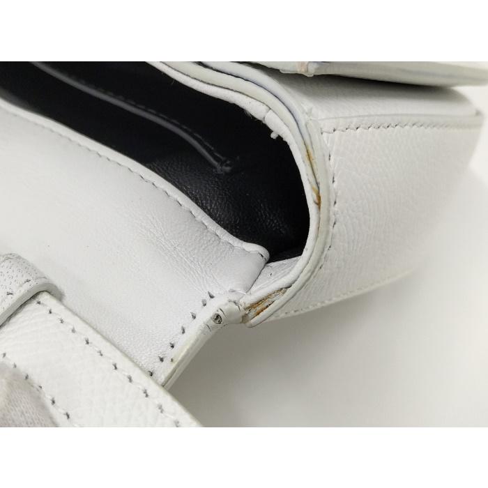 BALENCIAGA ショルダーバッグ ロゴ レザー ホワイト 550639 BALENCIAGA（バレンシアガ） ショルダーバッグ ロゴ レザー ホワイト