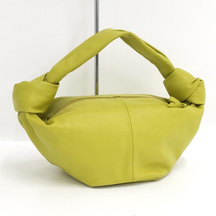 BOTTEGA VENETA ハンドバッグ ダブルノット ミニ レザー イエロー 