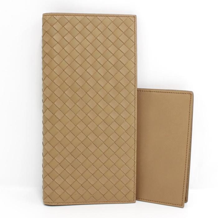 BOTTEGA VENETA 【中古】BOTTEGA 二つ折り長札入れ パスポートケース  