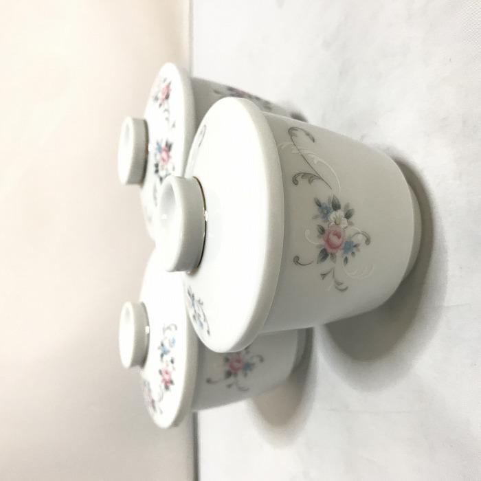 ノリタケ 蓋付き湯呑 フラワー 3客セット[jgg] : 2010466251100055  