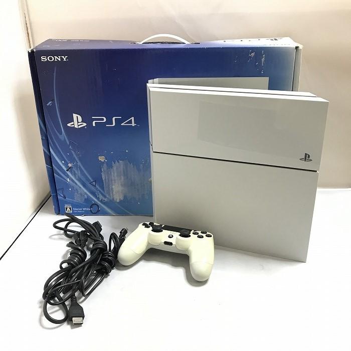 中古】PS4 プレーステーション4 本体 ホワイト 500GB コントローラー付 