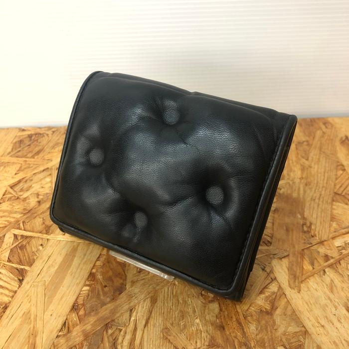 【極美品】メゾンマルジェラ＊グラムスラムMM6 コンパクトウォレット メゾンマルジェラ コンパクトウォレット グラムスラム ブラック [jgg