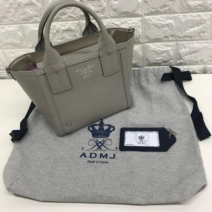 【美品】ADMJ 牛革シュリンク ２ウェイトートバッグ A.D.M.J（エーディーエムジェイ） ADMJ 牛革シュリンク 2WAY トート