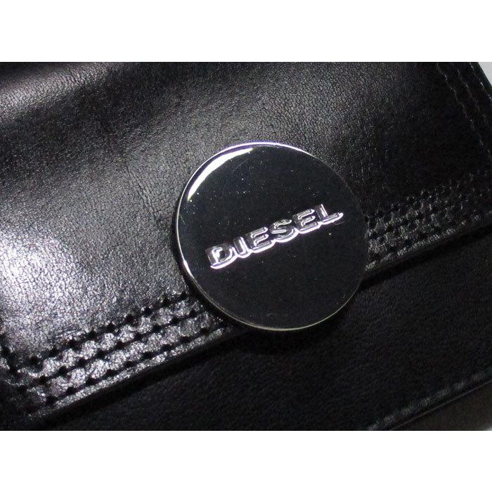 DIESEL 【中古】DIESEL ロレッタ 三つ折り コンパクト財布