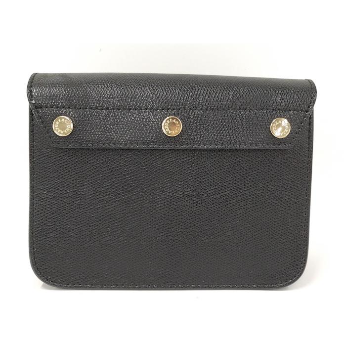 FURLA チェーンショルダーバッグ ミニ レザー ブラック