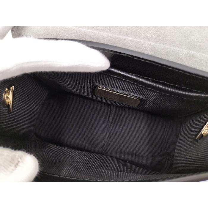 FURLA チェーンショルダーバッグ ミニ レザー ブラック