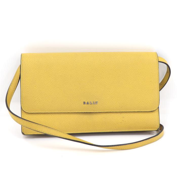 Bally 【中古】BALLY ショルダー ウォレット レザー イエロー 