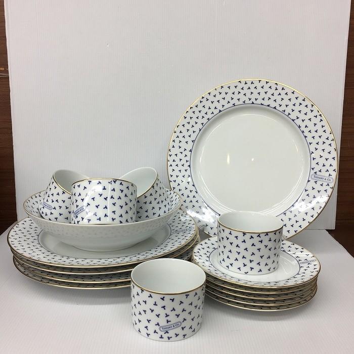 【新品未使用】TiffanyダンシングT 16点セット ティファニー廃盤希少 TIFFANY&Co. 【中古】ティファニー ダンシングT 16点 ディナー