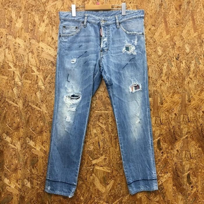 中古 ディースクエアード メンズ ダメージデニムパンツ ブルー 表記サイズ 50 Jggi ジャングルジャングル 通販 Yahoo ショッピング