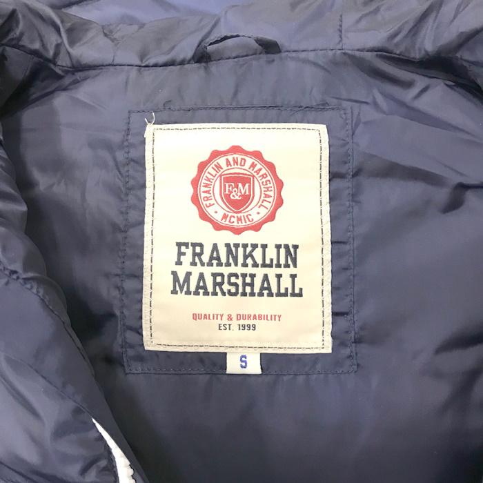 【中古】FRANKLIN&MARSHALL フード付き ダウンベスト ブルー Sサイズ [jgg]｜junglejungle｜04
