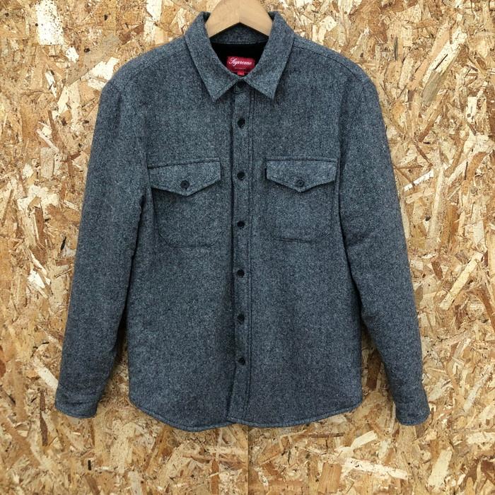 Supreme Flannel Sherpa Shirt ジャケット グレー/ブラック系 表記  