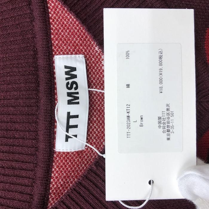 TTT MSW メンズ ノルディックニットベスト レッド 表記サイズ:L TTT MSW メンズ ノルディックニットベスト レッド 表記サイズ:L
