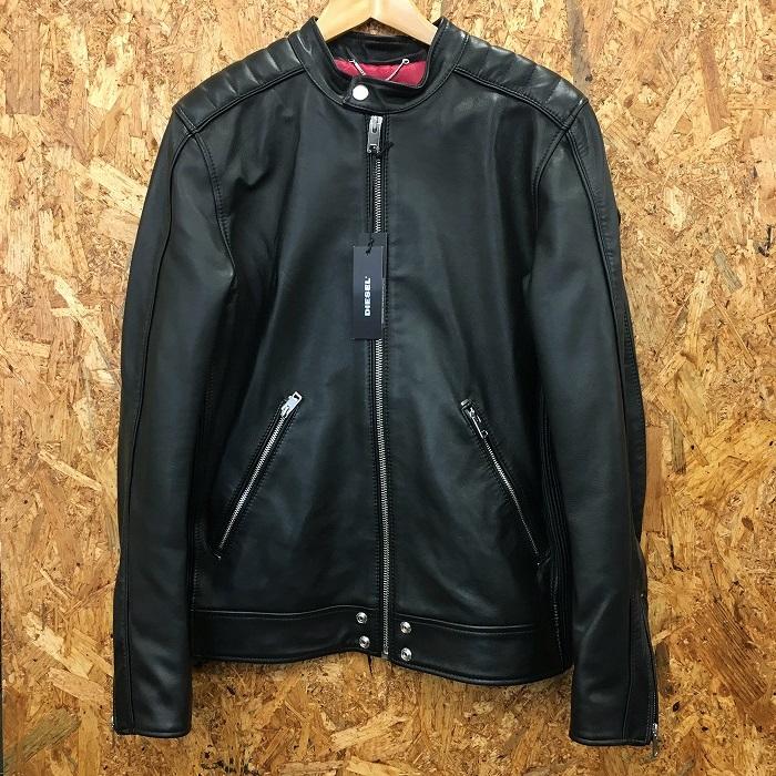 DIESEL 【中古】ディーゼル メンズ シングルライダースジャケット 