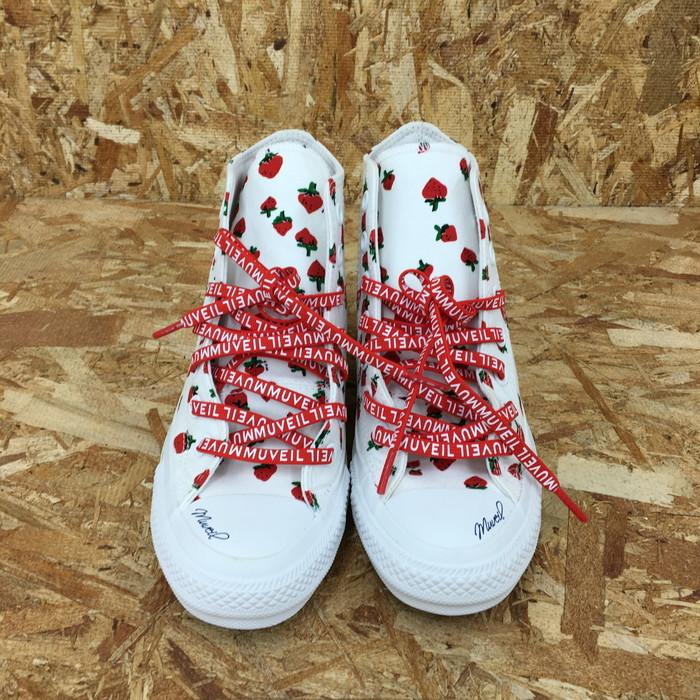 CONVERSE 【中古】CONVERSE MUVEIL スニーカー 1CL707 いちご柄 CONVERSE 【中古】CONVERSE MUVEIL スニーカー 1CL707 いちご柄