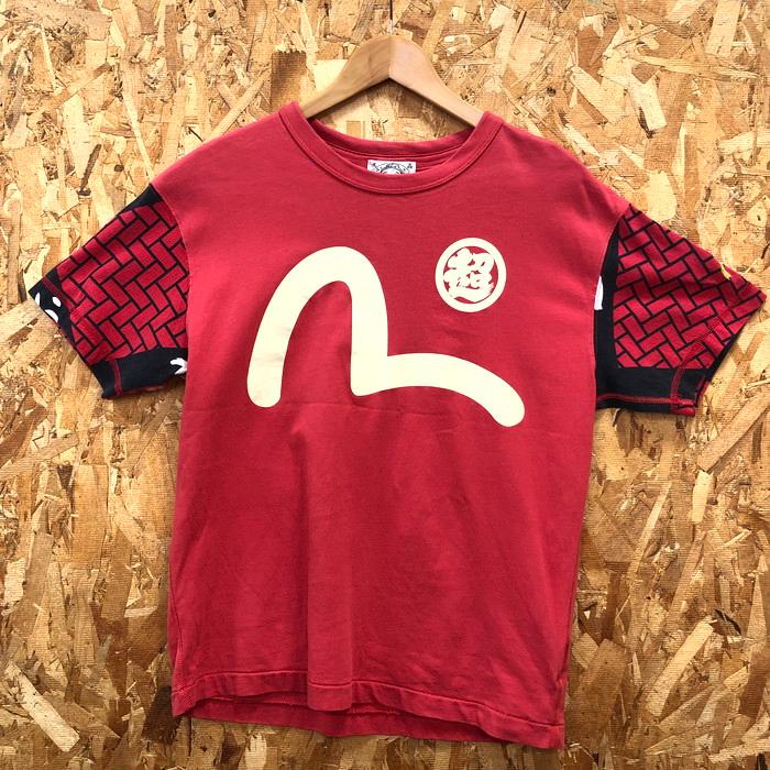 EVISU Tシャツ メンズ レッド 38サイズ [jgg] : ジャングルジャングル