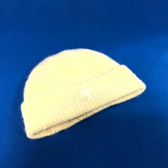 AMI PARIS ビーニー ベージュ 男女兼用 [jgg] : ジャングルジャングル