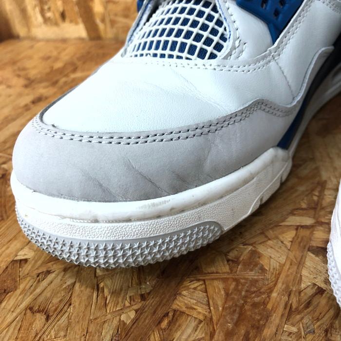 NIKE(ナイキ) スニーカー 26.5 メンズ エアジョーダン 4 レトロ FV5029-141 ライトグレー×ネイビー インソール取外し可 レザー NIKE（ナイキ） メンズ スニーカー エアジョーダン4 レトロ FV5029-141