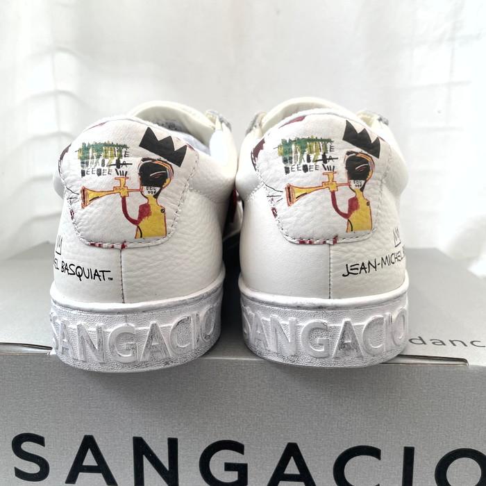 SANGACIO にゅ×バスキア 限定コラボスニーカー　27cm BASQUIAT（バスキア） SANGACIO にゅSG Basquiat 限定コラボ メンズ