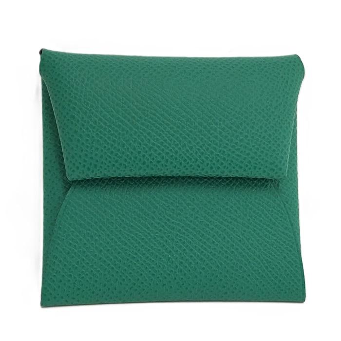 HERMES エルメス ケース バスティア C刻印 レザー グリーン HERMES（エルメス） バスティア コインケース レザー グリーン Z刻印