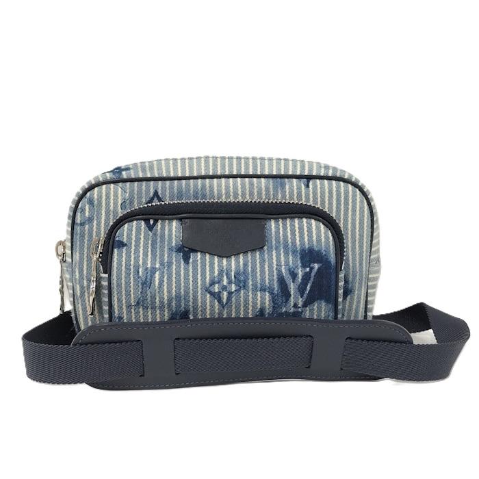 LOUIS VUITTON / アウトドア・ポシェット_ウォーターカラー・モノグラム/--/NVY/ストライプ LOUIS VUITTON アウトドア ポシェット ショルダーバッグ ウォーター