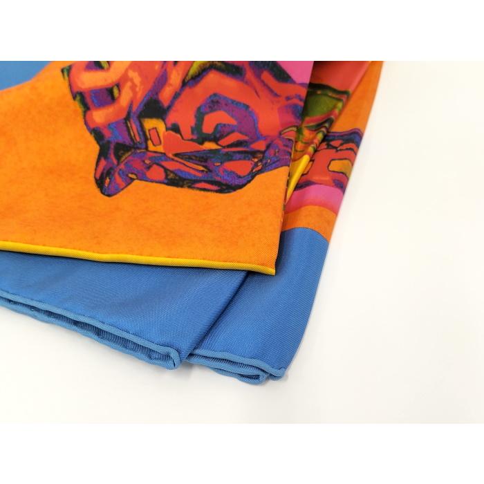 Cartier（カルティエ） スカーフ パンサー ブレスレット シルク ブルー