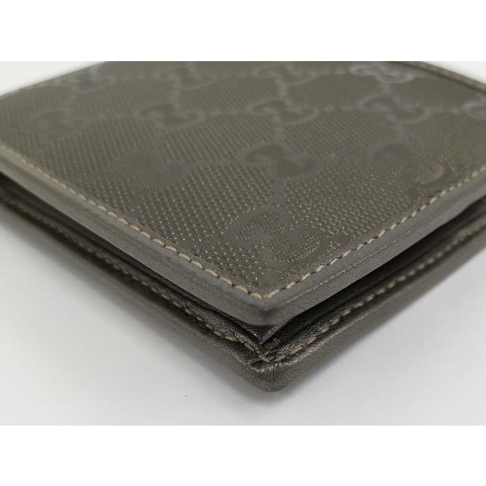 GUCCI（グッチ） 二つ折り財布 GG インプリメ メタリックカーキ 224122