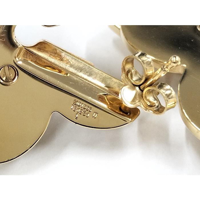 ルイヴィトン⭕️ピアス　LV メダリオン　メッキゴールド　箱付き　本物　1995 LOUIS VUITTON（ルイ・ヴィトン） ピアス LV メダリオン ピアス メッキ