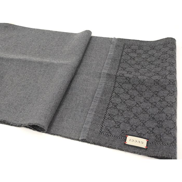 GUCCI マフラー グッチシマ ウール100％ グレー系 402093 GUCCI（グッチ） マフラー グッチシマ ウール100％ グレー系 402093