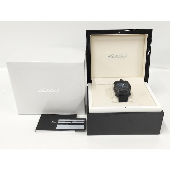GaGa MILANO マヌアーレ 48 クロノグラフ メンズ腕時計 SS クオーツ