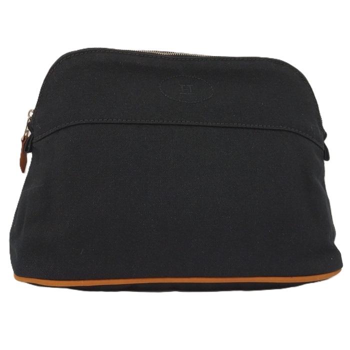 HERMES（エルメス） ボリードポーチ25 キャンバス ブラック