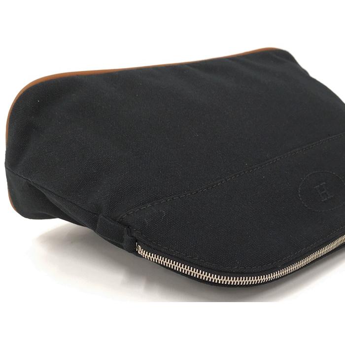 HERMES エルメス ボリードポーチ PM 25 ブラック H刺繍 化粧ポーチ HERMES エルメス ボリードポーチ PM 25 ブラック H刺繍 化粧ポーチ