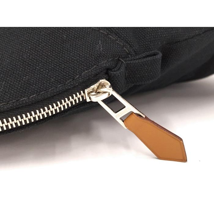 HERMES（エルメス） ボリードポーチ25 キャンバス ブラック