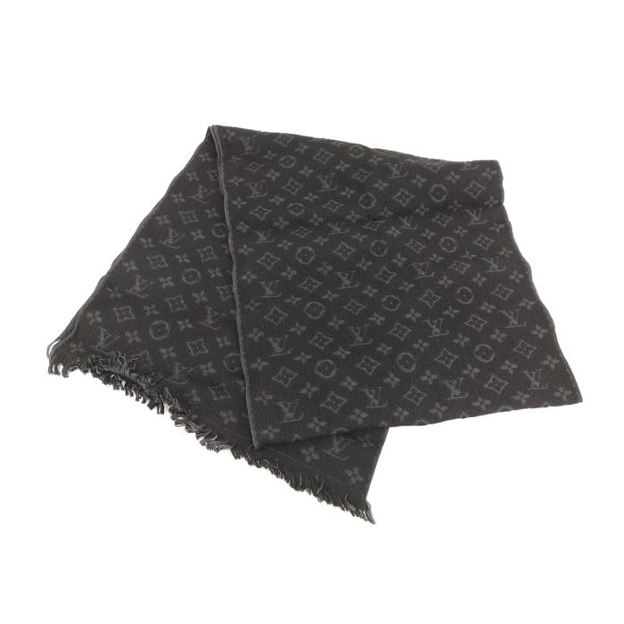 LOUIS VUITTON エシャルプ マフラー モノグラム クラシック ウール100％ ブラック M70520_1