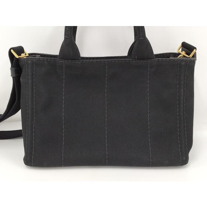 PRADA（プラダ） カナパトート ミニ 2WAYバッグ キャンバス ブラック
