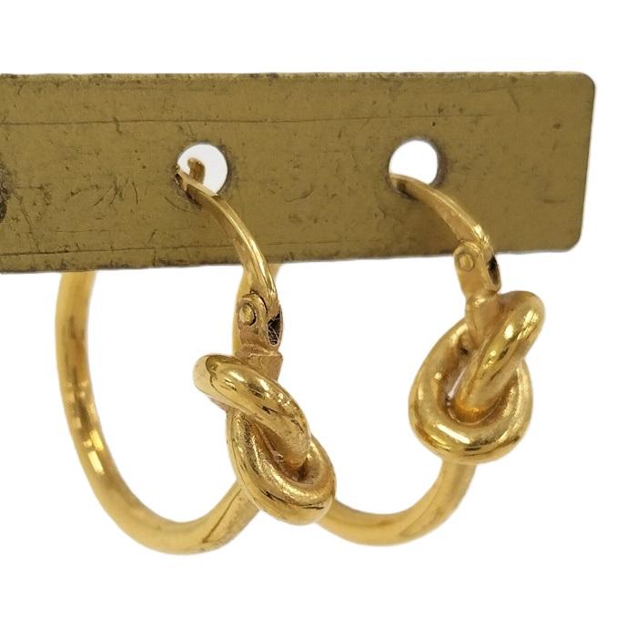 CELINE（セリーヌ） ピアス ノット スモールフープ ゴールド