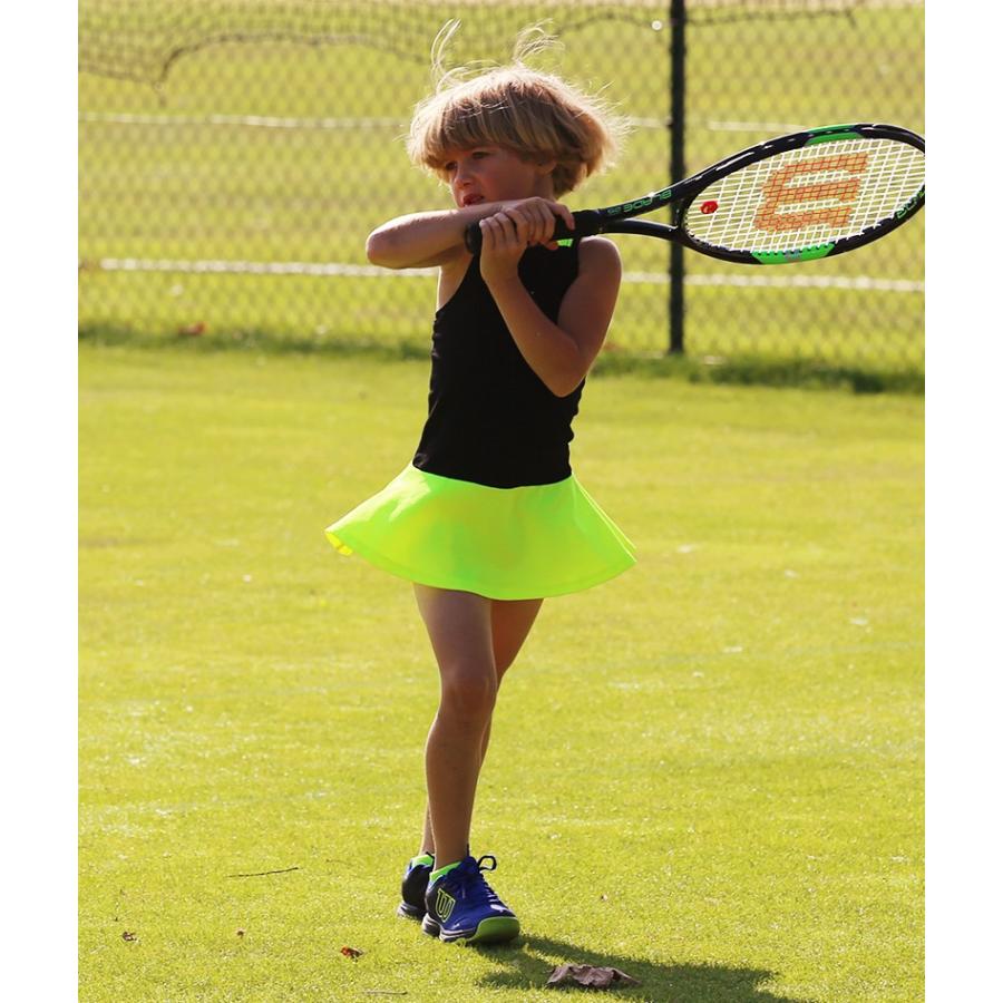 超大特価 テニスウェア ジュニア 女の子用 2点セット ワンピース アンダースコート Daria Racer Back Black Tennis Dress 正規品 Farmaequiposgeko Cl