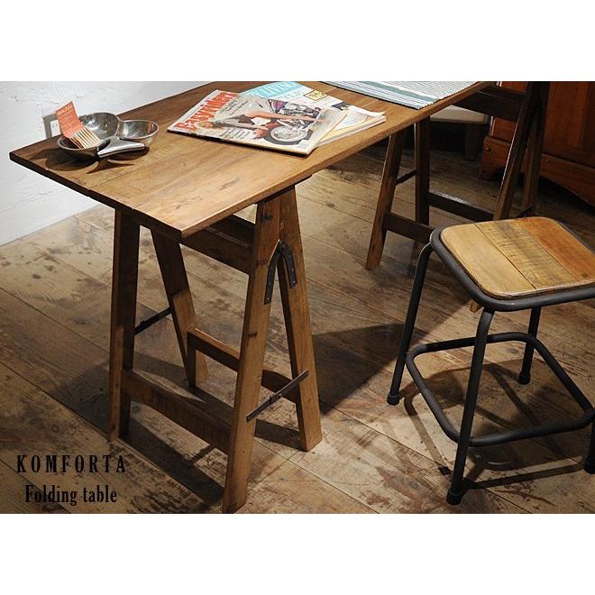 テーブル おしゃれ 木製 ダイニングテーブル カフェ 折り畳み レトロ