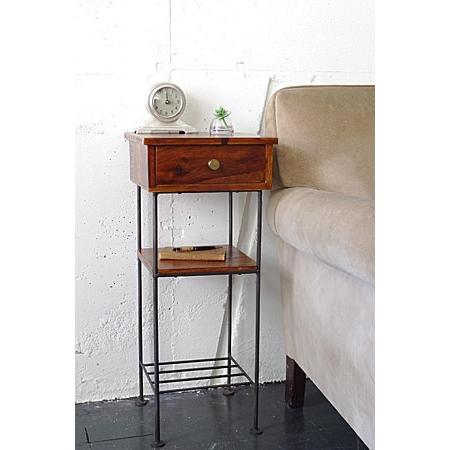 サイドテーブル おしゃれ 木製 インダストリアル レトロ アンティーク